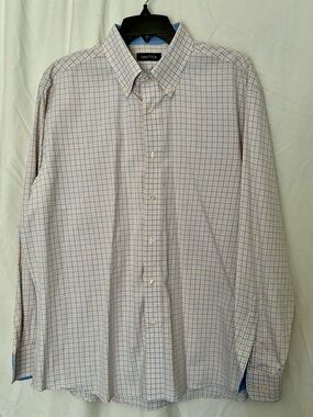 Nautica Light Pink & Light Blue Plaid Button-Down Shirt